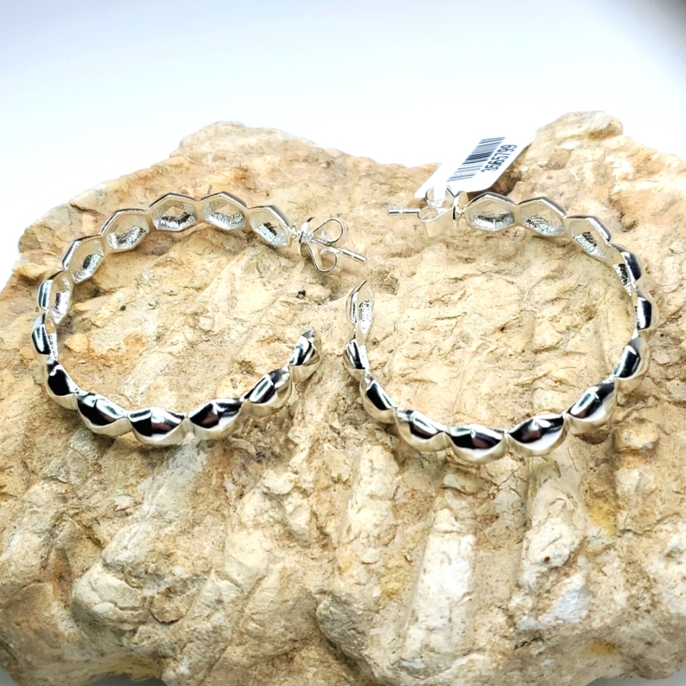 Legend Amrapali Regal Lavali Collection Sterling Silver Hoop Earrings NWT